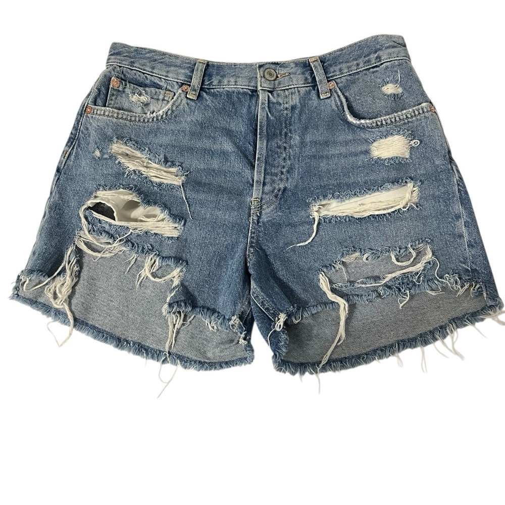 Free People We The Free Distressed Cutoff Denim Shorts Size 27